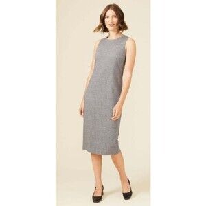 NWT J. McLaughlin Murphy Dress Grey Pinstripe Size 4 Wool Career Office $238‎